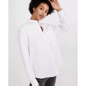 Madewell Side-Button Oversized Ex-Boyfriend Shirt